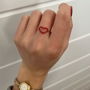 Jordan Askill 10k solid gold heart ring